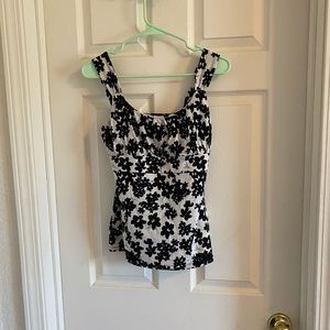 Ann Taylor Sleeveless Top Tank Tee S floral